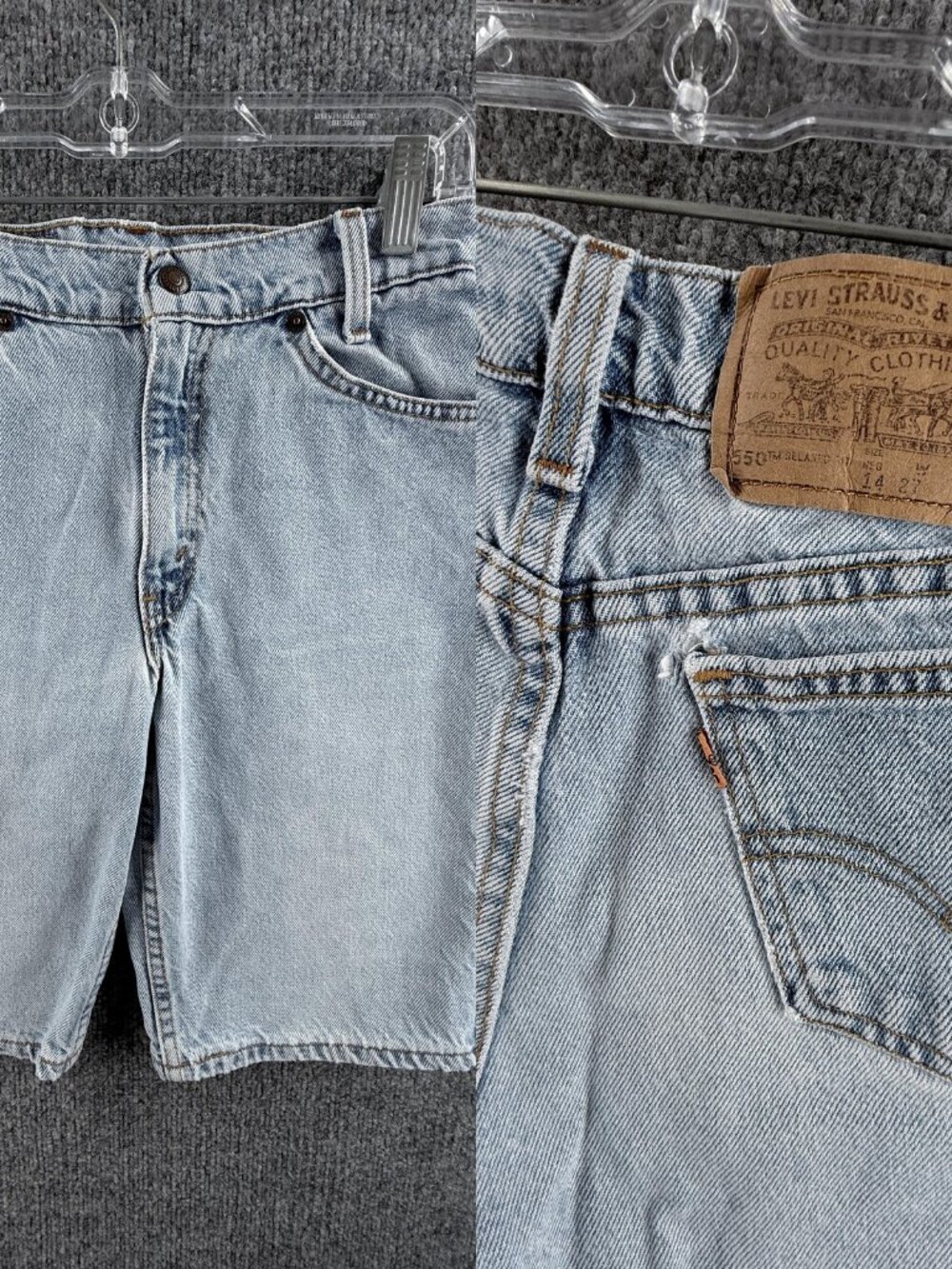 VTG Levis Orange Tab Size 14 Jort Shorts USA Women Blue Denim Cotton ACTL 25x10